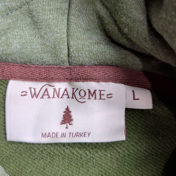 Wanakome Hoodie Mens Large Cascade Green Fleece Casual Outdoor Sweatshirt - Picture 6 of 14